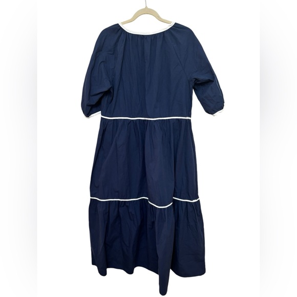 Navy Blue tiered midi dress with tags - Picture 2 of 3